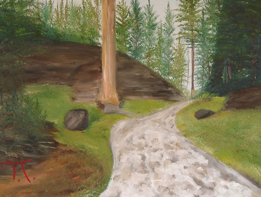 Trail to Harney Peak  Painting by Troy Thomas