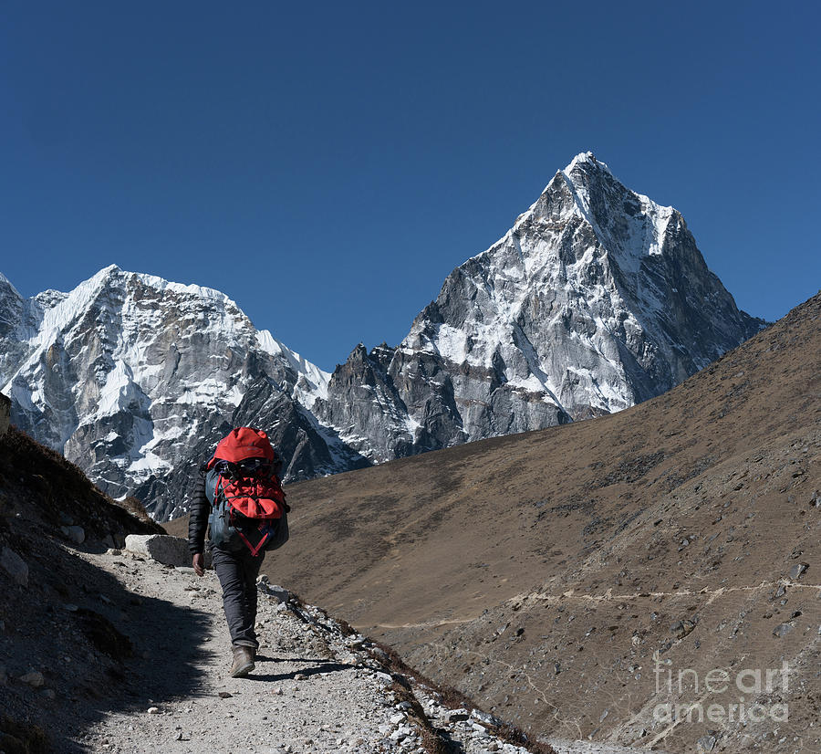 Trail to Tabuche in Nepal Photograph by Mike Reid
