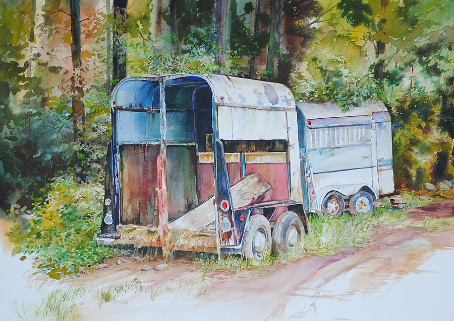 Landscape Painting - Trailer Trash by P Anthony Visco