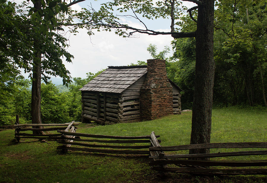 Trails Cabin at Smart View Loop on the Blue Ridge Parlway II Photograph by Suzanne Gaff