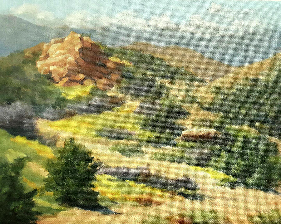 Trails of Vasquez Canyon Painting by Sandy Fisher