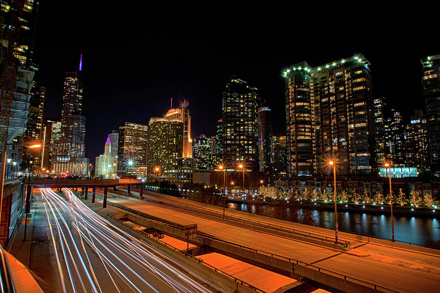 Trails on Wacker Photograph by Raf Winterpacht