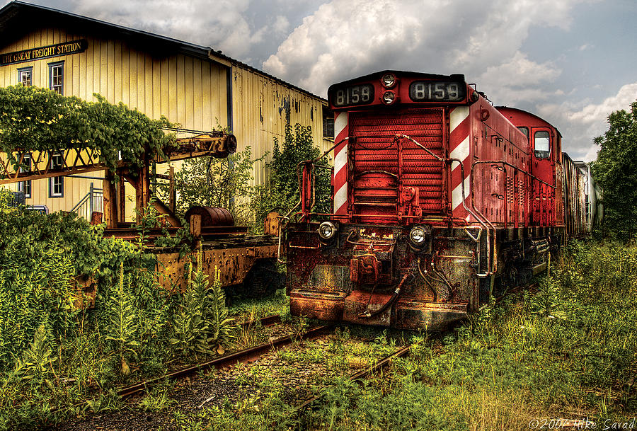 Train - Engine - 8159 Parked Photograph by Mike Savad