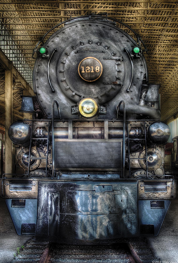 Train - Engine -1218 - Norfolk Western Class A - 1218 - Front View Photograph by Mike Savad