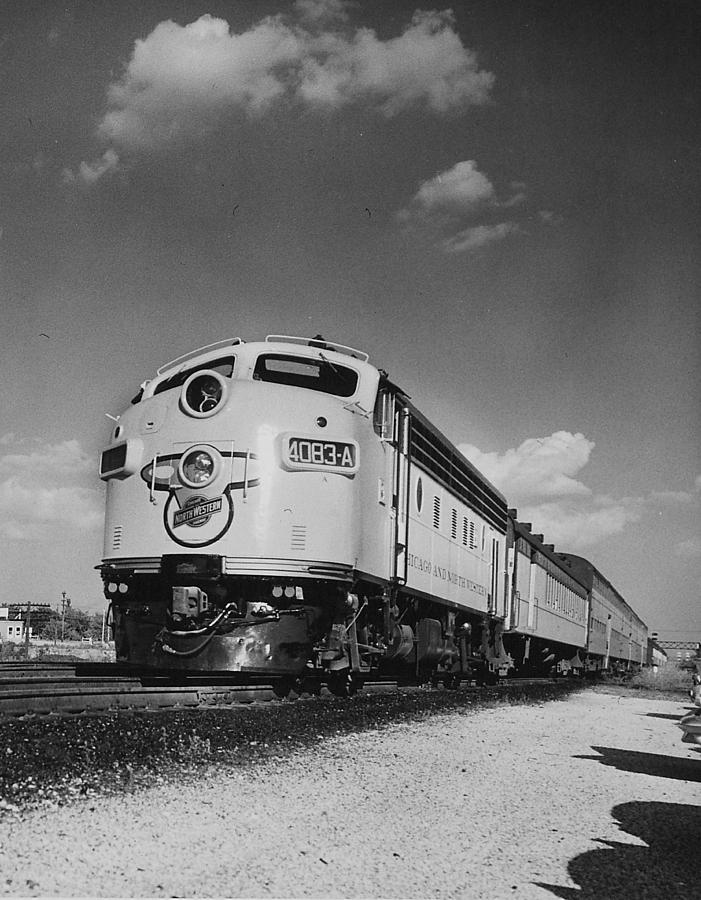 Train at Mayfair - 1959 Photograph by Chicago and North Western Historical Society