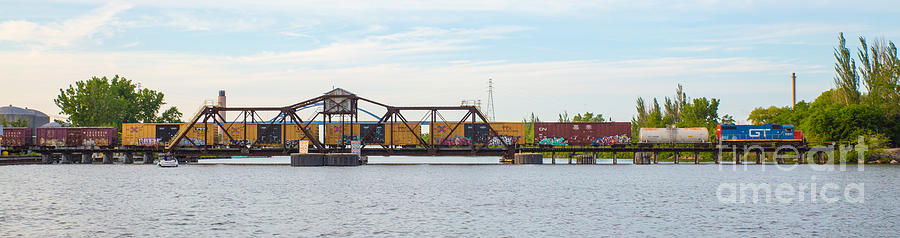 Train Bridge Over The Fox River Photograph