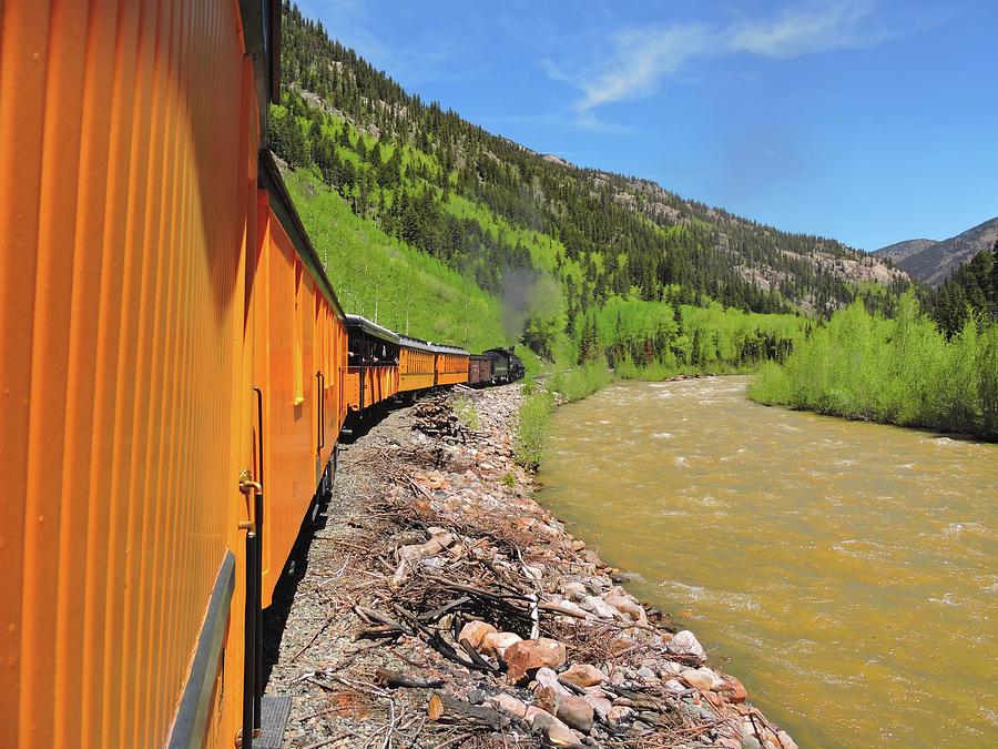 Train by the Animas Photograph by Connor Beekman