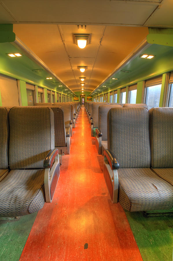 Train Photograph - Train Car Interior by Robert Storost