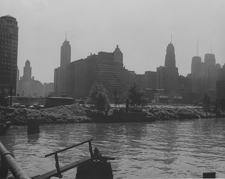 Chicago on a Foggy Day Photograph by Chicago and North Western Historical Society