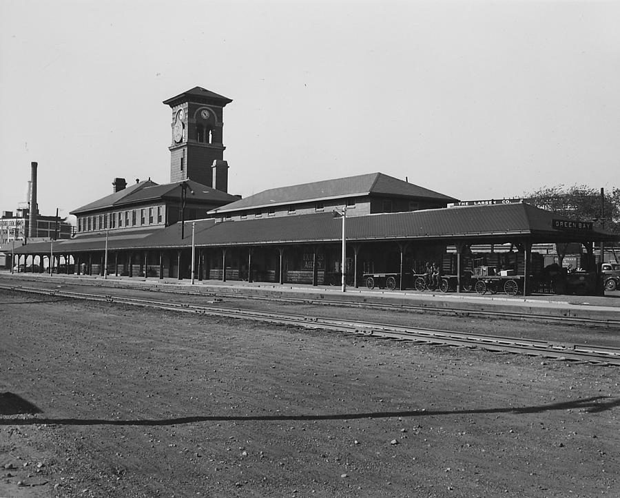 Train Depot in Green Bay - 1947 Photograph by Chicago and North Western Historical Society