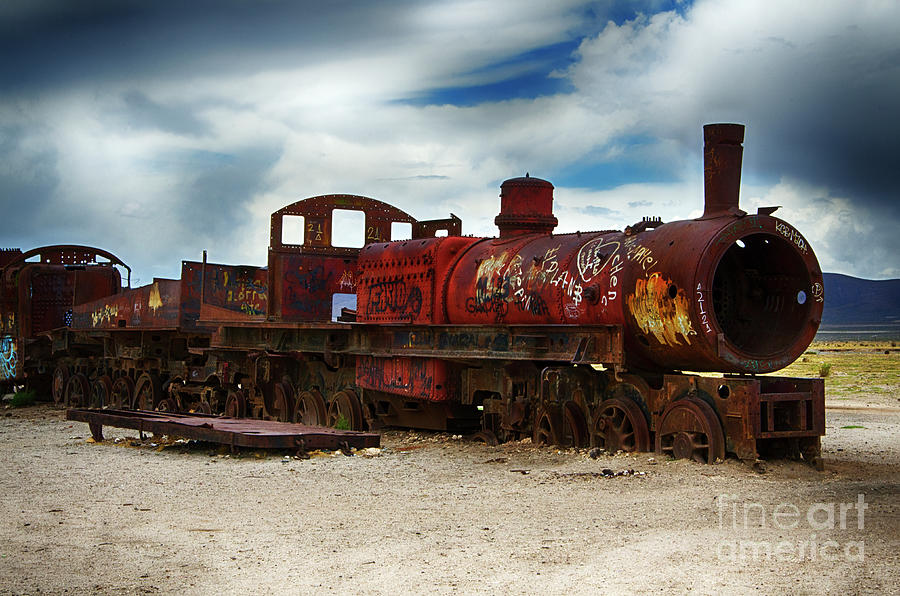 Train Graveyard Uyuni Bolivia 12 Photograph by Bob Christopher