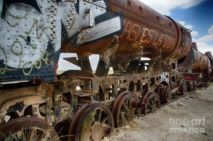 Train Graveyard Uyuni Bolivia 14 Photograph by Bob Christopher