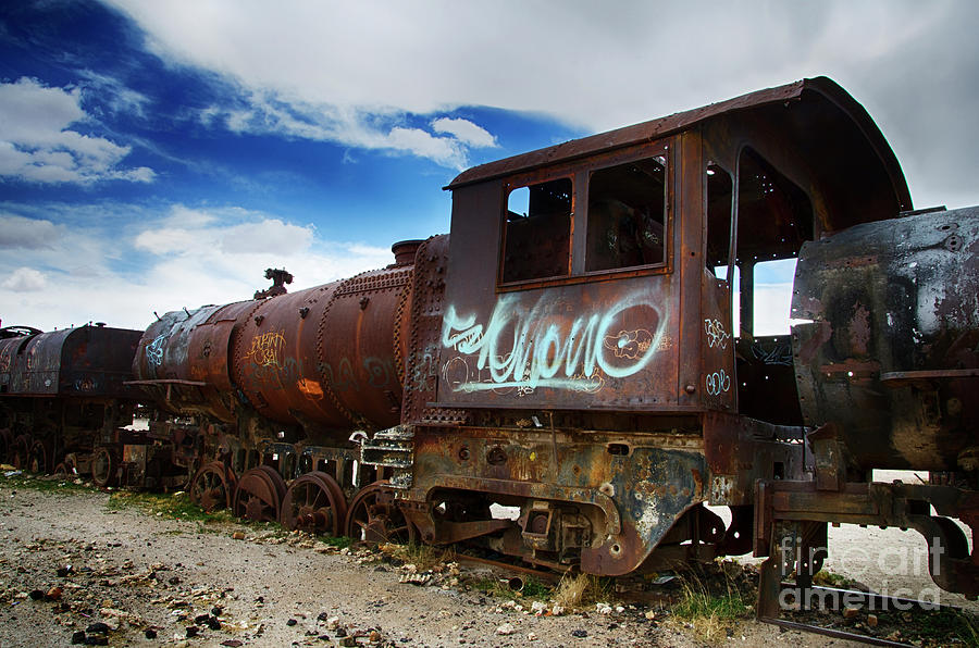 Train Graveyard Uyuni Bolivia 16 Photograph by Bob Christopher