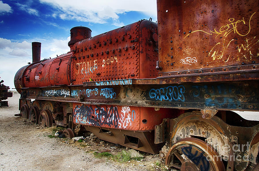 Train Graveyard Uyuni Bolivia 18 Photograph by Bob Christopher