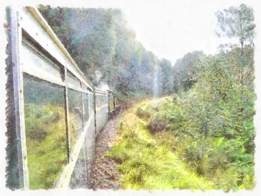 Train heading through greenery Photograph by Ashish Agarwal