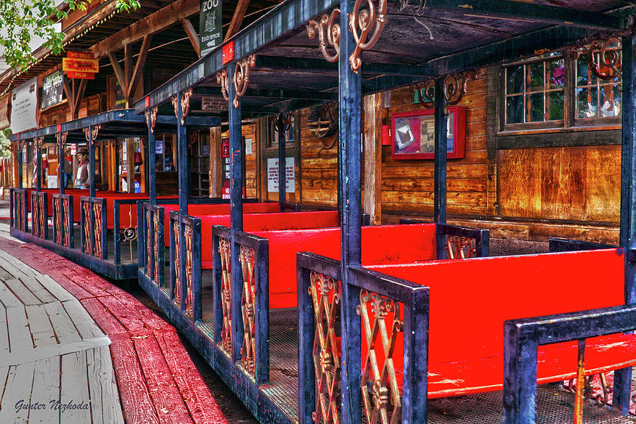 Train in amusement park by Gunter Nezhoda Train in amusement park by Gunter Nezhoda
