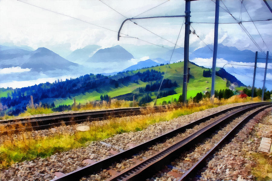 Train lines and landscape Photograph by Ashish Agarwal