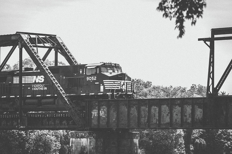 Train on Bridge Photograph by Tammy Ray