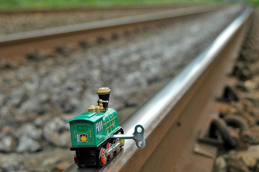 Train on Tracks Photograph by Bill Kellett