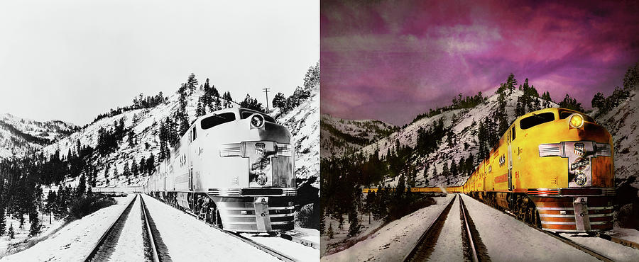Train - Retro - Travel with style 1940 - Side by Side Photograph by Mike Savad