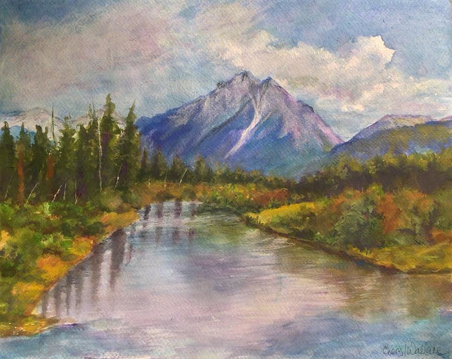 Alaska Painting - Train Ride to Anchorage by Cheryl Wallace