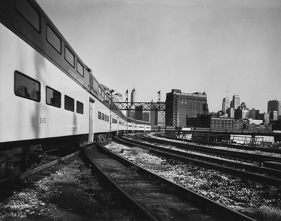 Train Rolls Through Chicago - 1960 Photograph by Chicago and North Western Historical Society