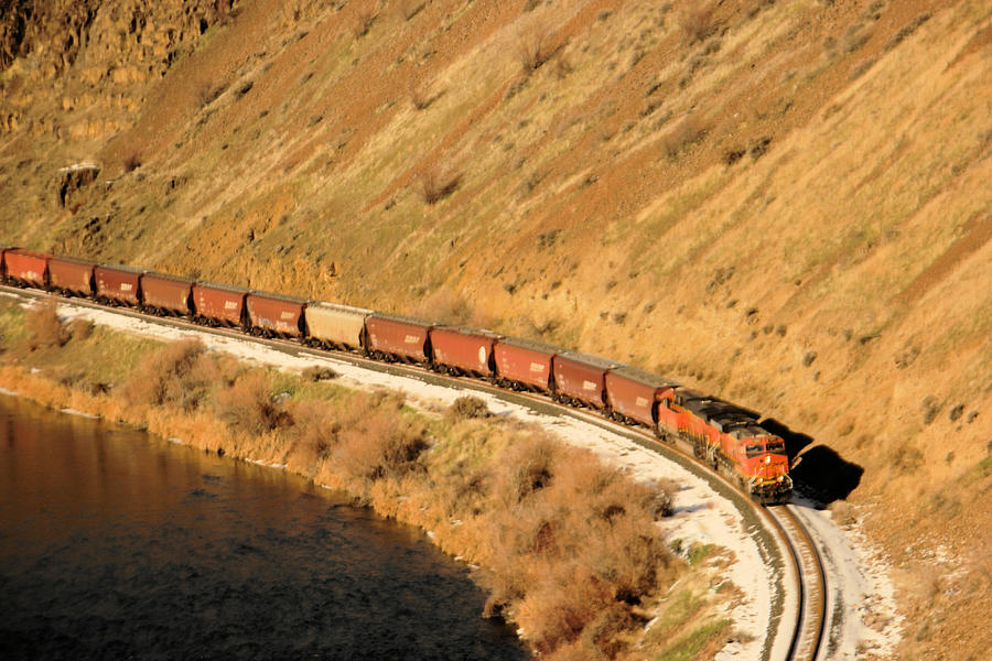 Train Rounding The Bend Photograph
