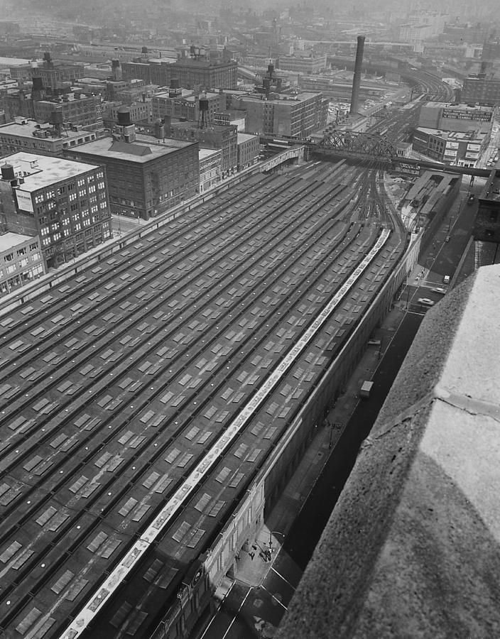 Train Sheds at Chicago Passenger Terminal - 1961 Photograph by Chicago and North Western Historical Society