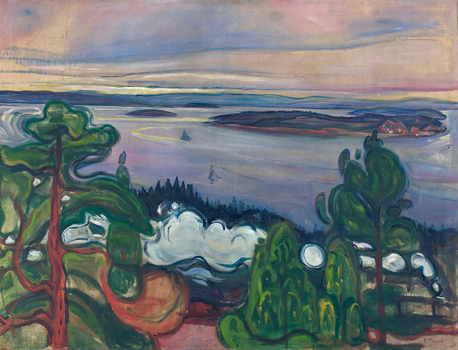 Edvard Munch Painting - Train Smoke by Edvard Munch