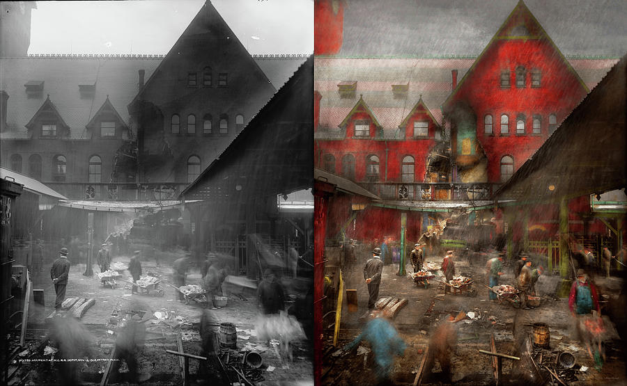 Train Station - Accident - Smasher disaster 1906 - Side by Side Photograph by Mike Savad