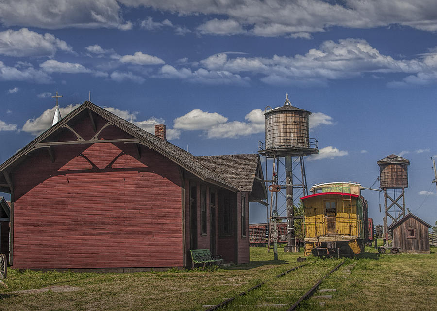 Train Station At 10 Town In South Dakota Photograph By Randall Nyhof