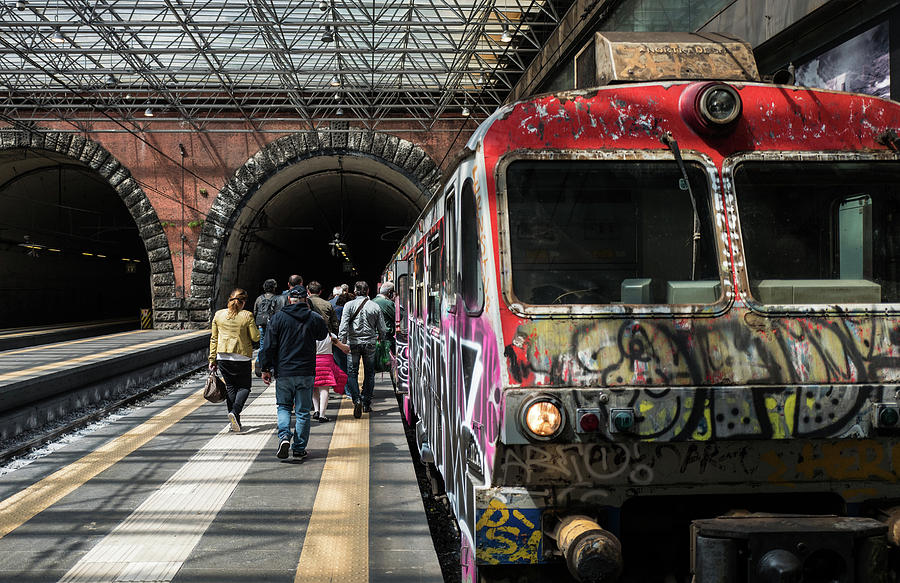 Train station in Napoli Photograph by Jocelyn Kahawai