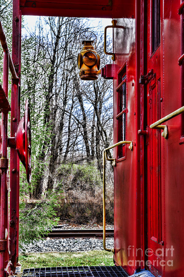 Train - The Red Caboose Photograph by Paul Ward