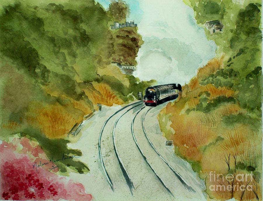 Tree Painting - Train Through the Hills by Melanie Palmer