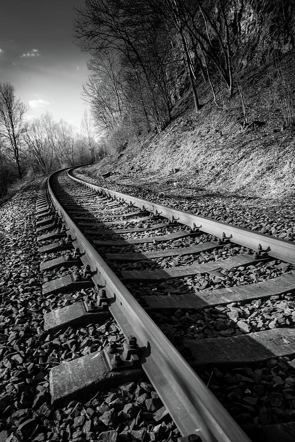 Train tracks and sunset Photograph by Libor Vrska - Fine Art America