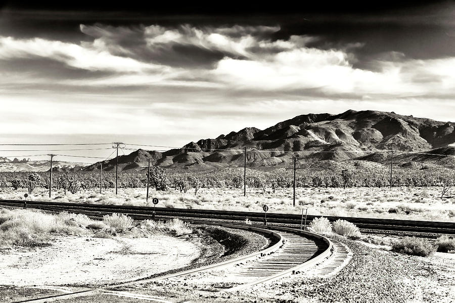 Train Tracks at Mojave National Preserve Photograph by John Rizzuto