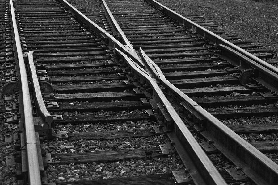 Train Tracks Intersection Photograph by Garry Gay