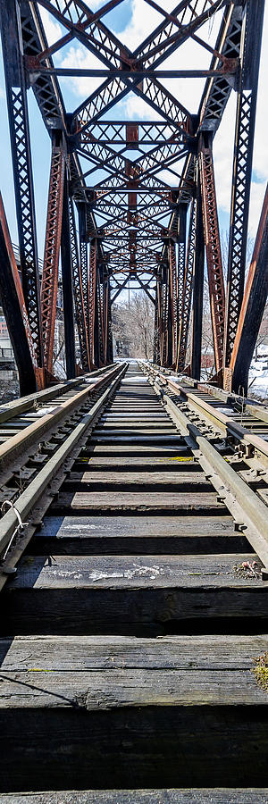 Train Tracks on the Bridge Photograph by Tim Kirchoff