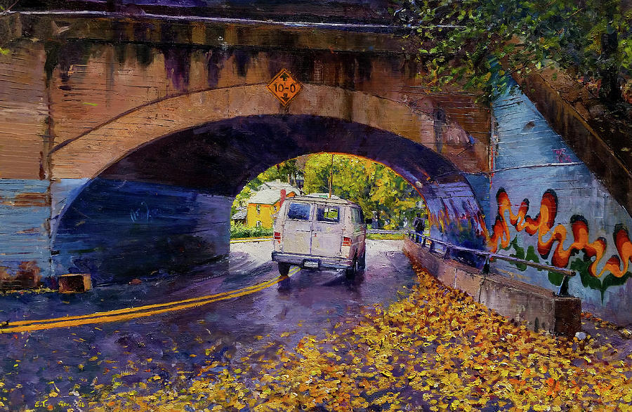 Fall Painting - Train Tunnel, Fifeville by Edward Thomas
