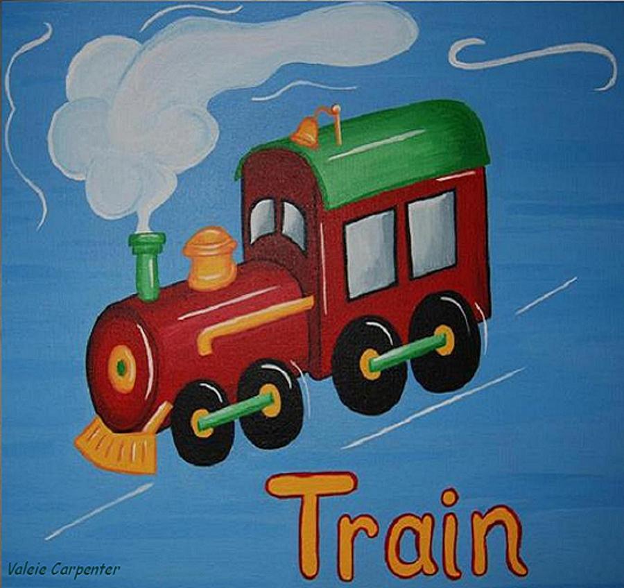 Train Painting by Valerie Carpenter