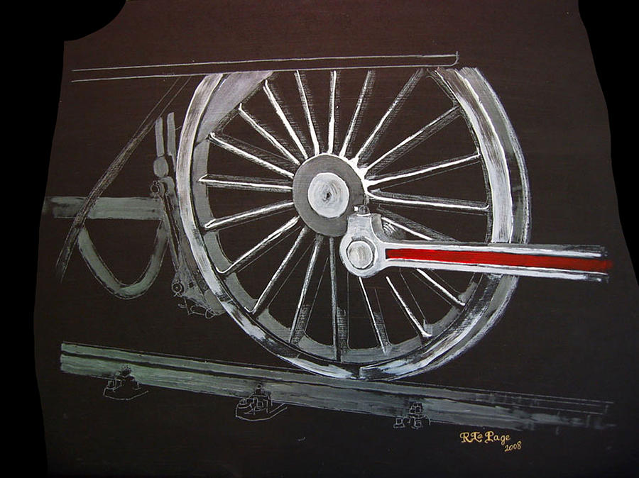 Train Wheels 2 Painting by Richard Le Page