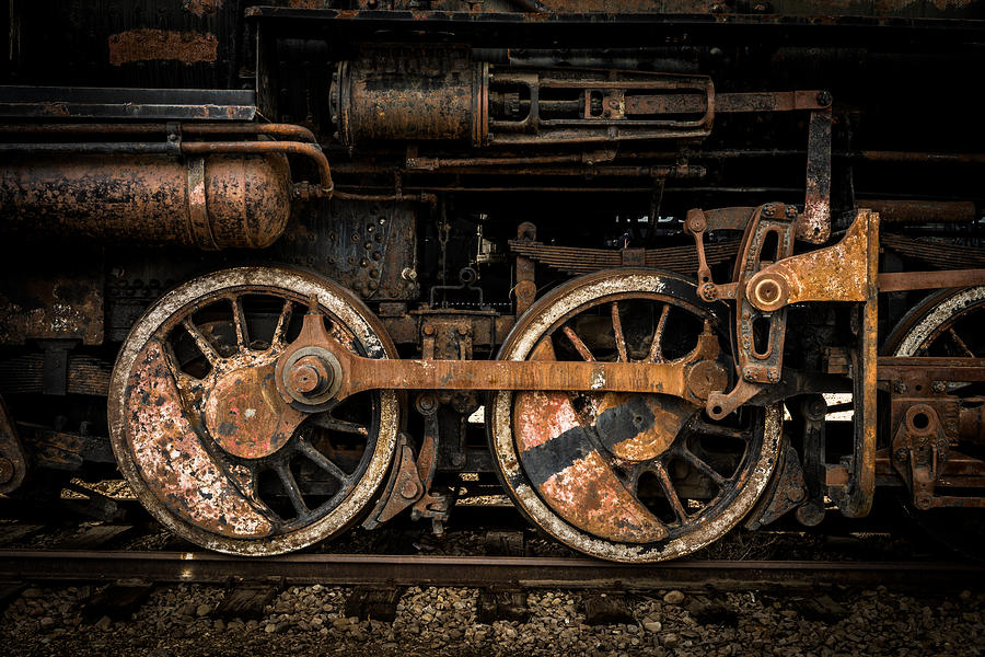 Train Wheels With Connecting Rods Photograph