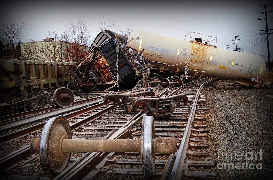 Train Wreck  Photograph by Paul Ward
