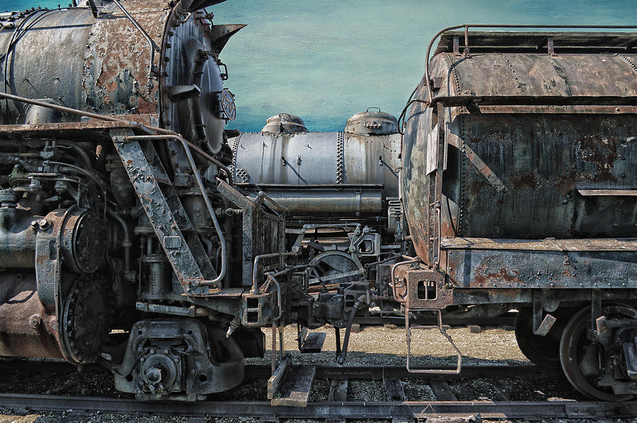 Train Mixed Media - Trains Ancient Iron by Thomas Woolworth