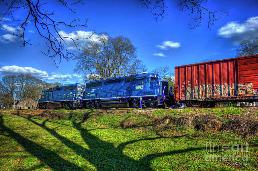 Trains and Shadows CarterParrott Railnet Locomotive Train Art Photograph by Reid Callaway