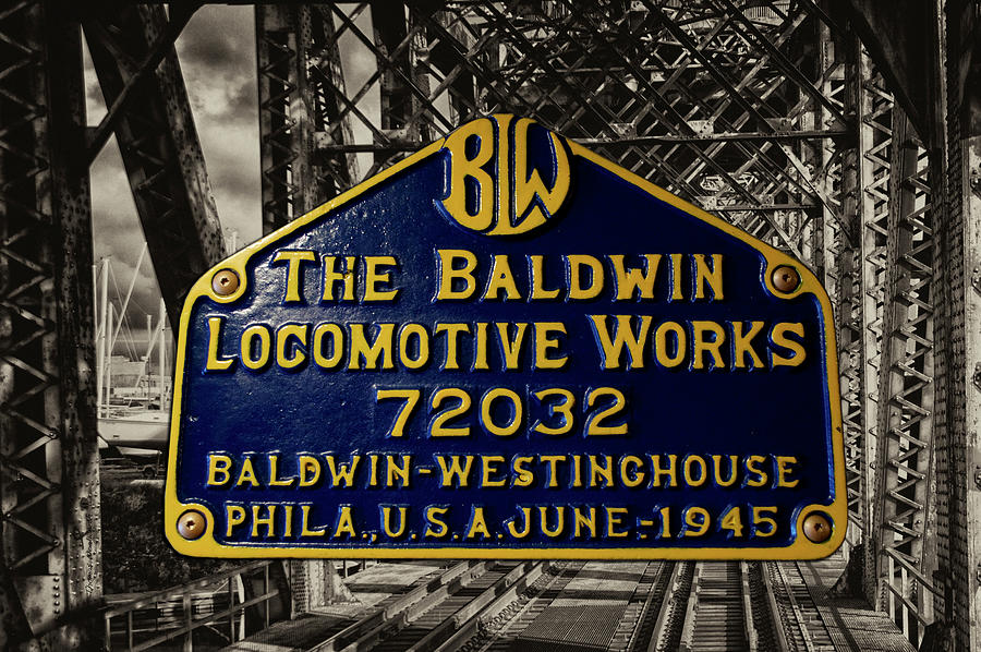 Trains Baldwin Locomotive Works 1945 Badge 72032 Photograph by Thomas Woolworth