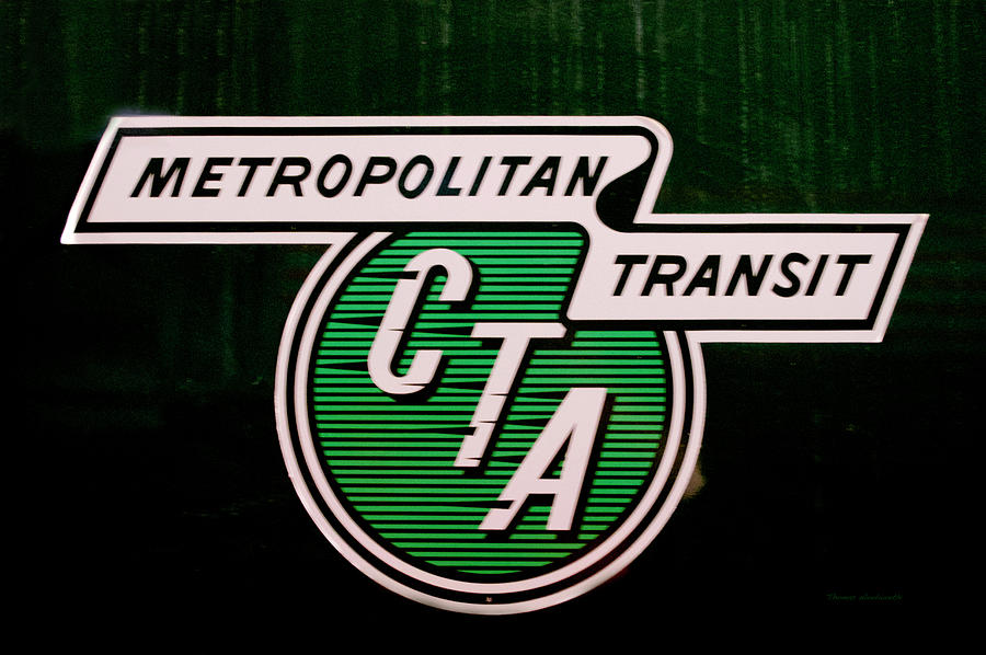 Trains CTA Chicago Vintage Decal Mixed Media by Thomas Woolworth