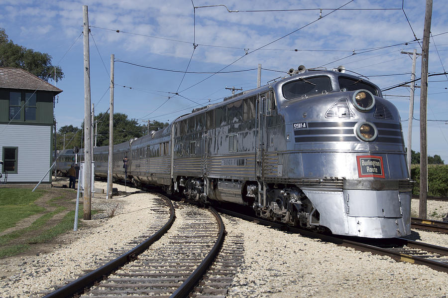Trains Engine 9911A EMD E5 Diesel Burlington Route 01 Photograph by Thomas Woolworth
