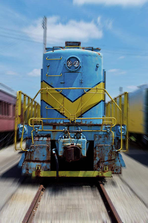 Trains Engine Big Blue Photograph by Thomas Woolworth