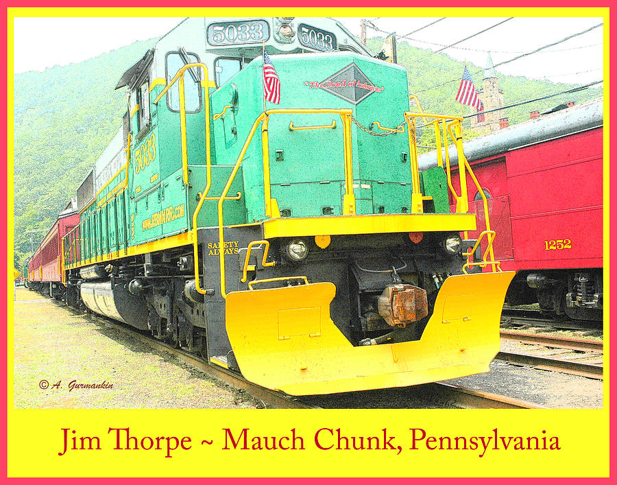 Trains Jim Thorpe Pennsylvania  Digital Art by A Macarthur Gurmankin
